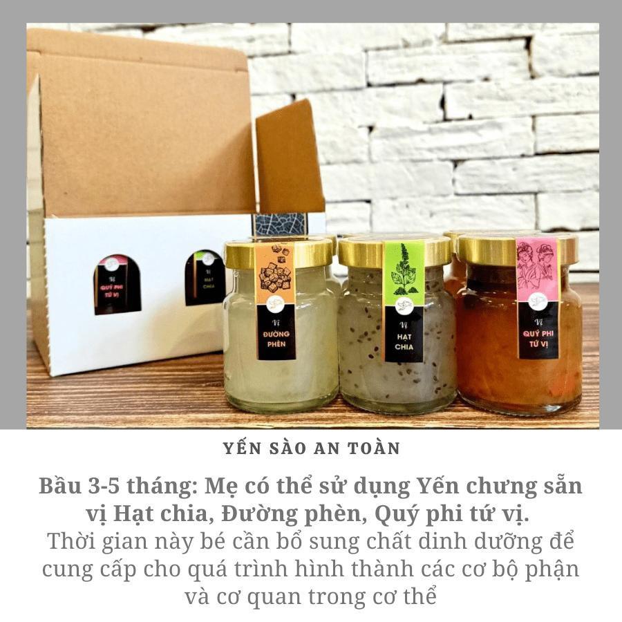 Combo yến chưng cho bầu ( hũ 70ml)- 6 hũ 3 vị: Truyền thống + Chia + Quý phi tứ vị