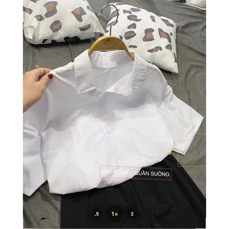 Set sơ mi + quần suông