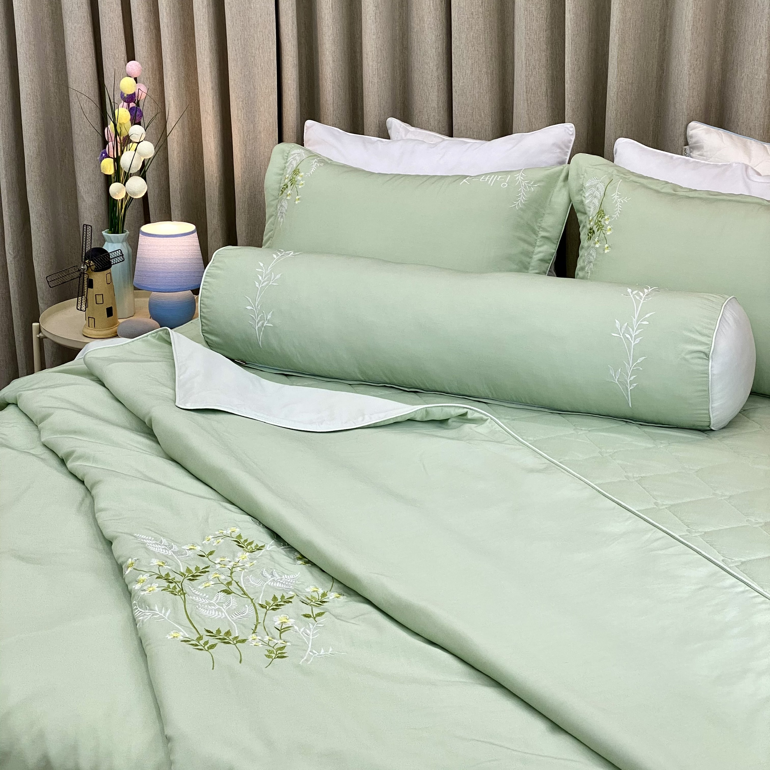 Chăn bốn mùa Hàn Quốc K-Bedding by Everon MicroTencel Xanh Ngọc KMTS103 200*220cm