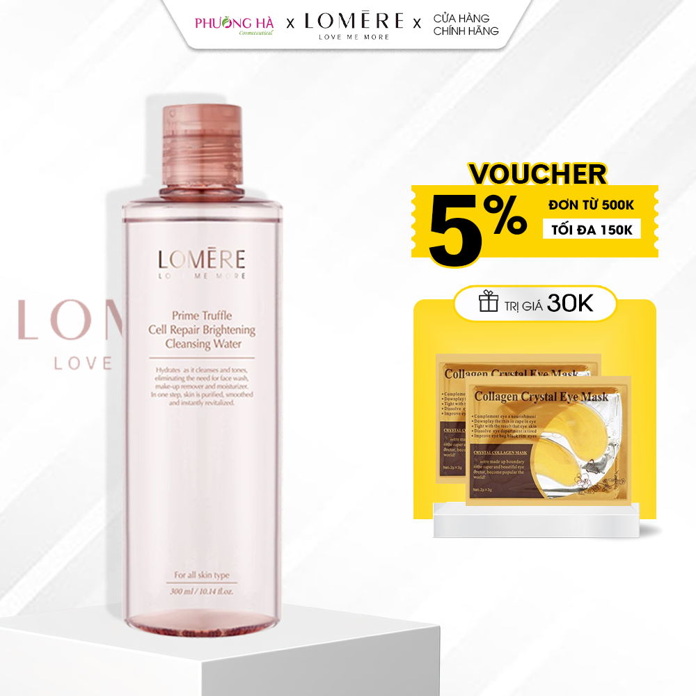 Nước tẩy trang làm sạch sâu Lomere Prime Truffle Cell Repair Brightening Cleansing Water 300ml