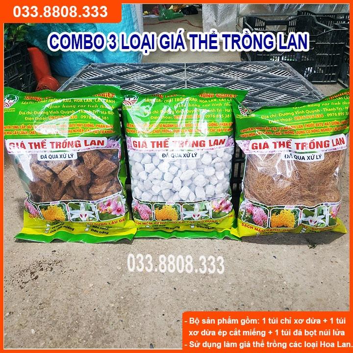 3 LOẠI GIÁ THỂ TRỒNG LAN GỒM CHỈ DỪA - THẢM DỪA CẮT MIẾNG - ĐÁ BỌT