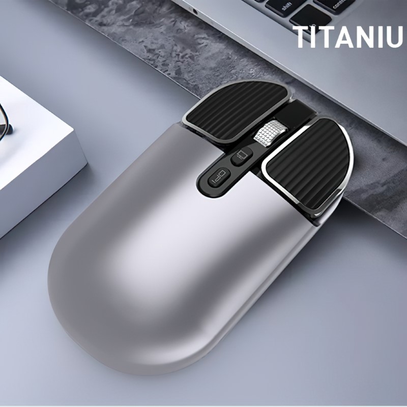 Chuột không dây M203 -  Bluetooth + USB Wireless 2.4G - Pin sạc typeC - Chống ồn - chống mỏi cổ tay hàng nhập khẩu