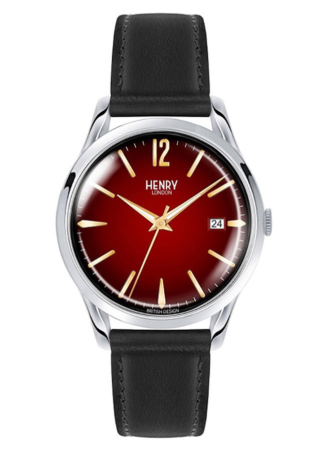 Đồng Hồ Dây Da Bò Henry London HL39-S-0095 Chancery (38.5mm) - Đen + Dịch Vụ Khắc Tên