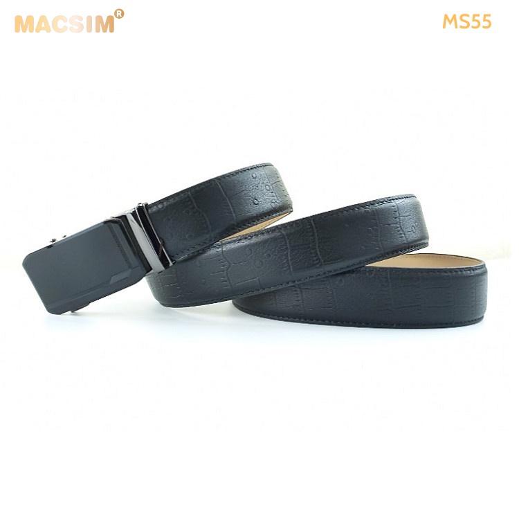 Thắt lưng nam -Dây nịt nam da thật cao cấp nhãn hiệu Macsim MS55