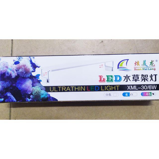 Máng đèn Led đổi màu, 4 hàng bóng cho hồ cá, hồ thủy sinh 30-40cm
