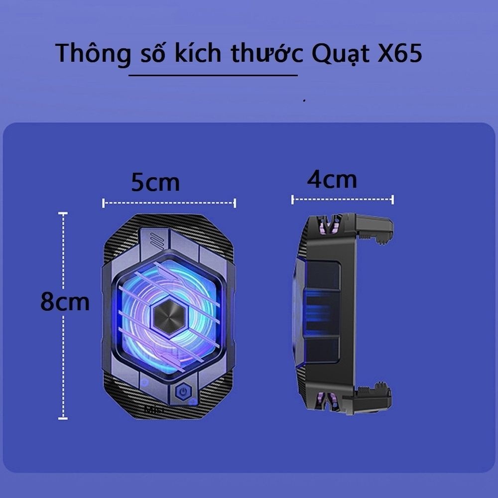 Quạt tản nhiệt điện thoại sò lạnh Sothing X65A, công suất 24w, làm lạnh siêu nhanh- Hàng chính hãng