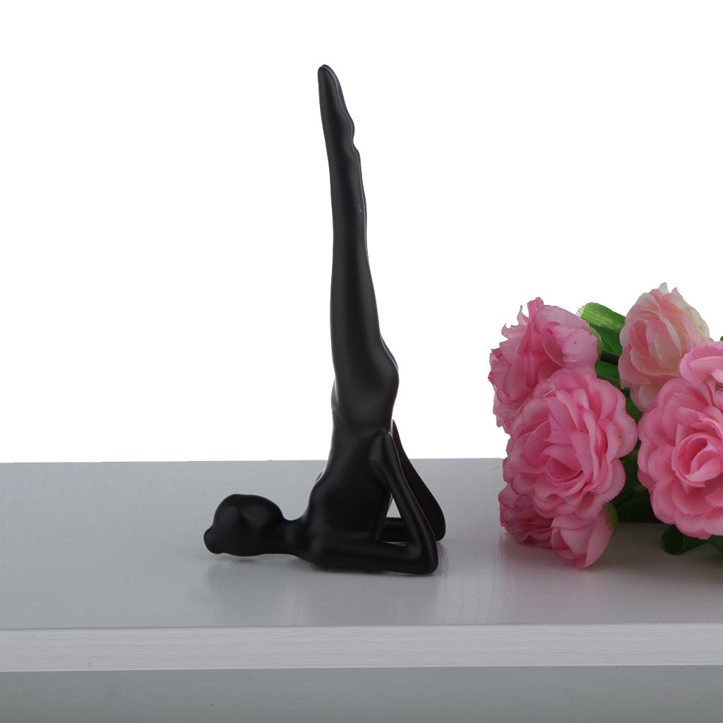 2pcs Yoga Girl Ornaments Ceramic Crafts Home Office Decoration