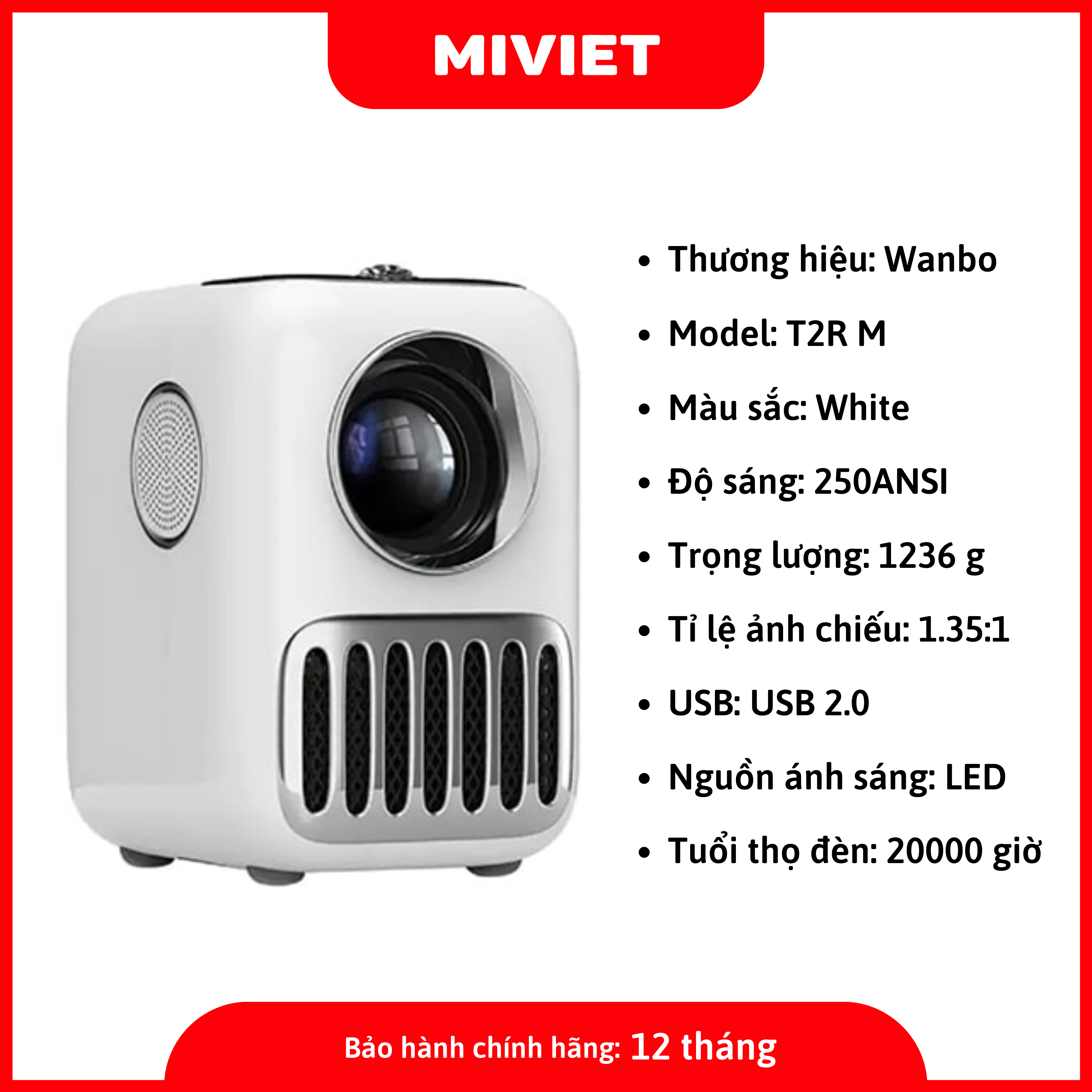 Máy Chiếu Mini Thông Minh T2R Max - Hàng Chính Hãng