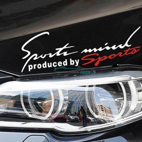 Miếng Dán Sport mind Trang Trí Xe Hơi Đủ Màu