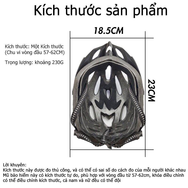 Nón bảo hiểm xe đạp màu đen đỏ và đen xanh, chống va đập tốt