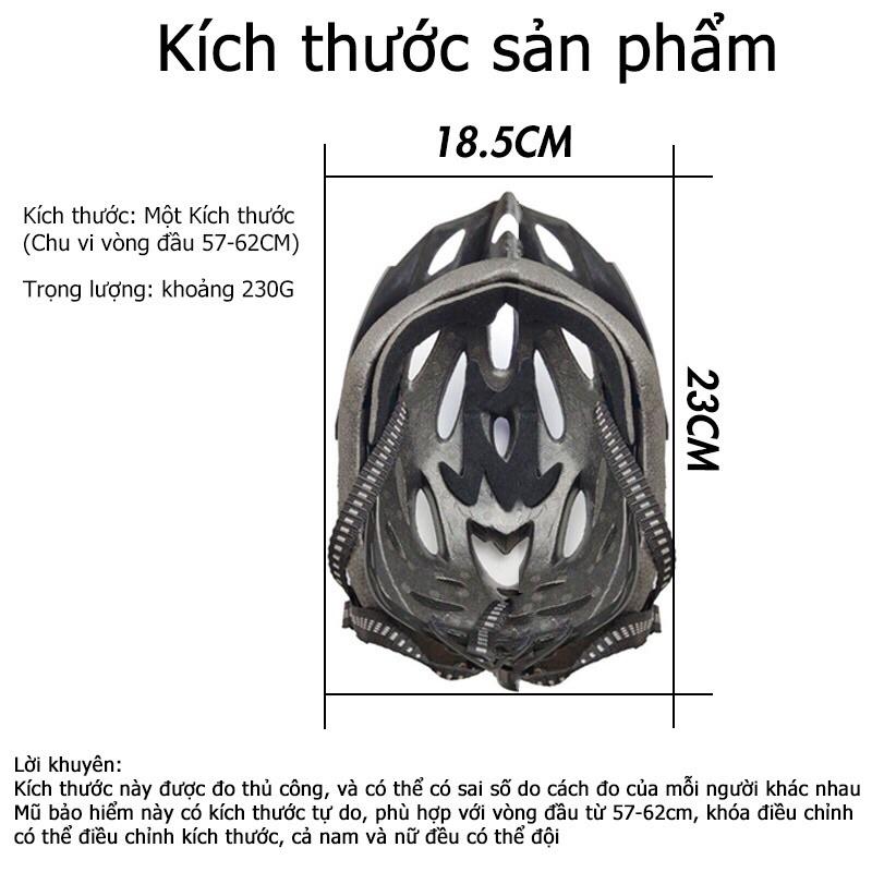 nón bảo hiểm xe đạp màu đen đỏ và đen xanh, chống va đập tốt