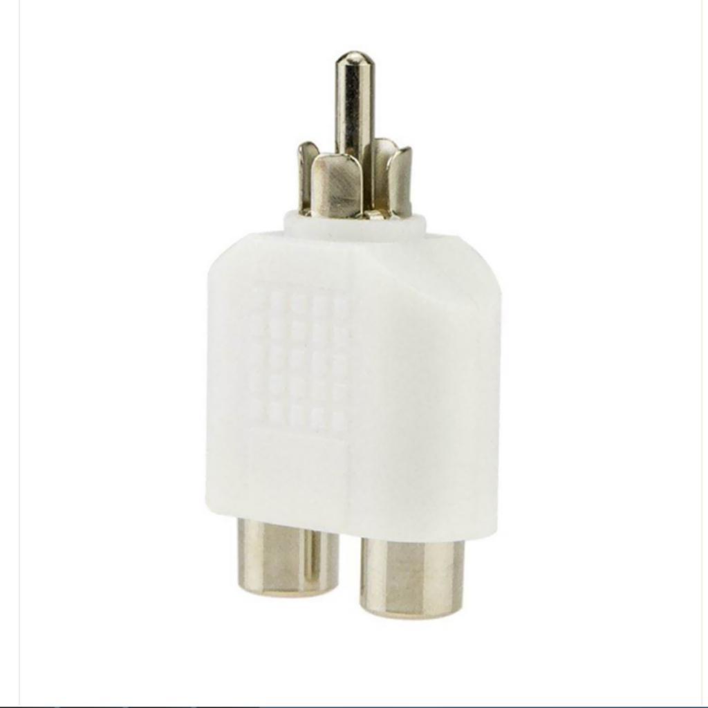 2X RCA Y Splitter Video Plug Converter Male to Female Cable Adapter