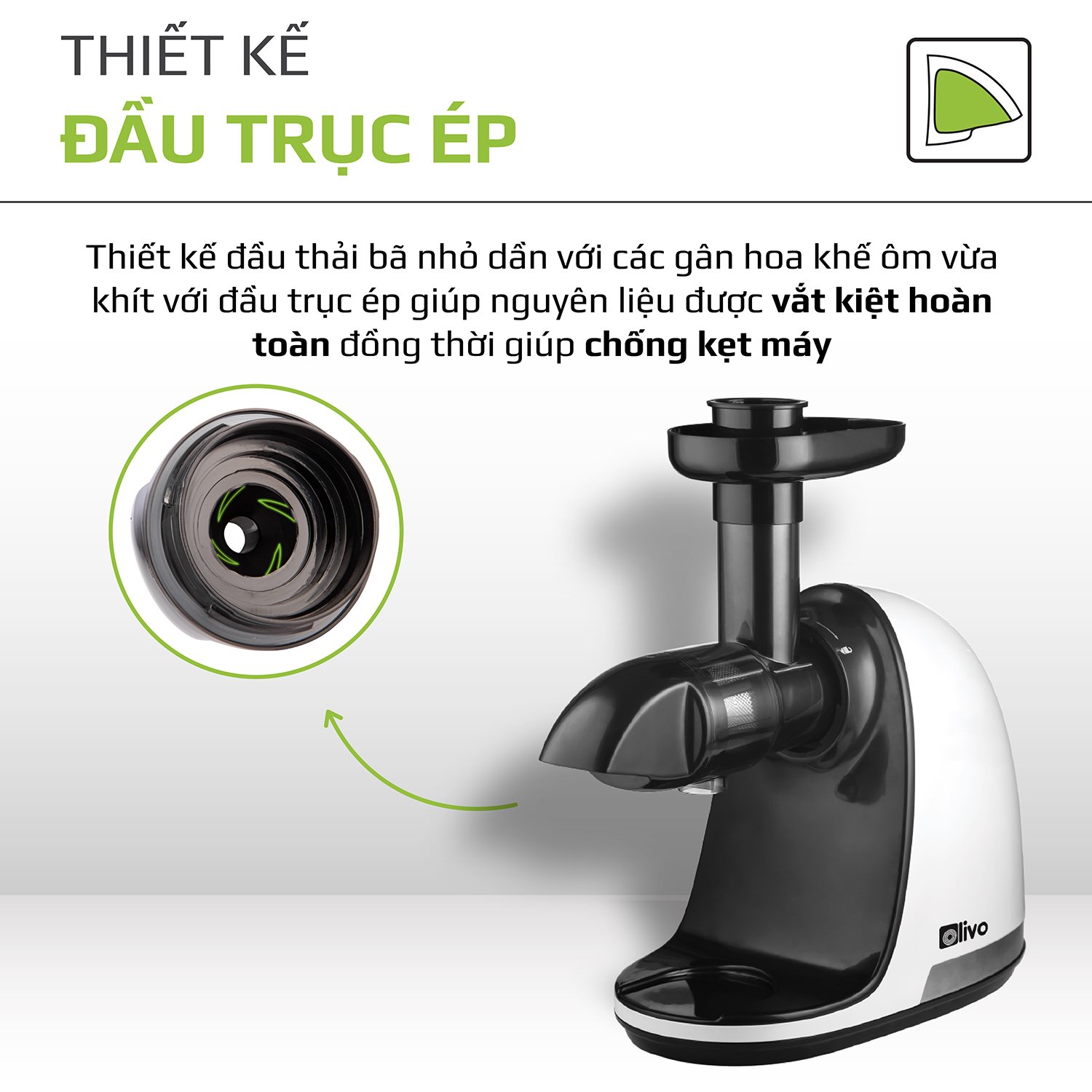 Máy ép trái cây, ép rau trục ngang Olivo SJ22