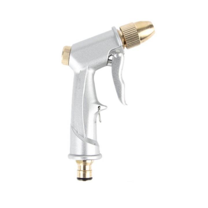 Bộ dây vòi xịt nước rửa xe, tưới cây . tăng áp 3 lần, loại 15m 206701 đầu đồng, cút,nối nhựa đen + tặng mở chai