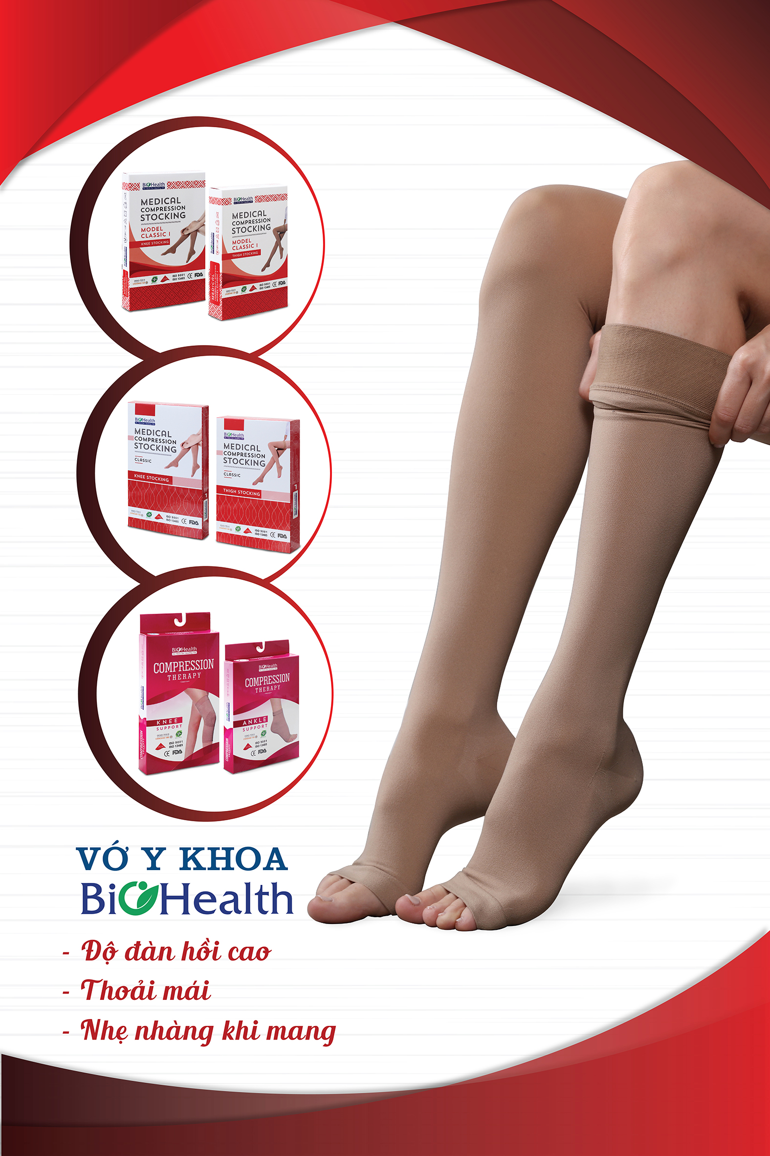 Vớ Đùi - Tất Y Khoa Ngăn Ngừa CHỐNG GIÃN TĨNH MẠCH BioHealth Classic I AG Màu da - CHÍNH HÃNG