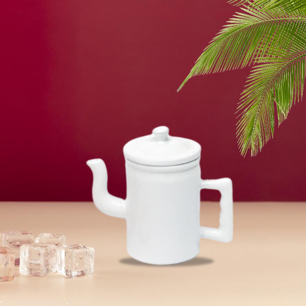 Dollhouse Coffee Pot Miniature Kitchen Accessory Alloy 1:12 Scale Landscape Supplies Scenery Ornaments