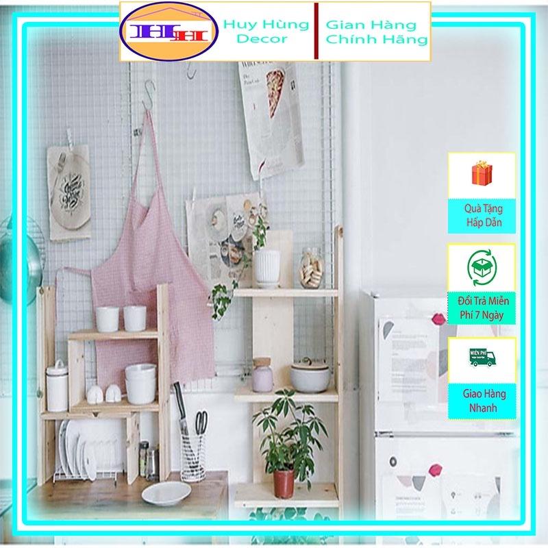 Kệ góc tường bằng gỗ thông,Giá để đồ kê góc tường trang trí 5 tầng