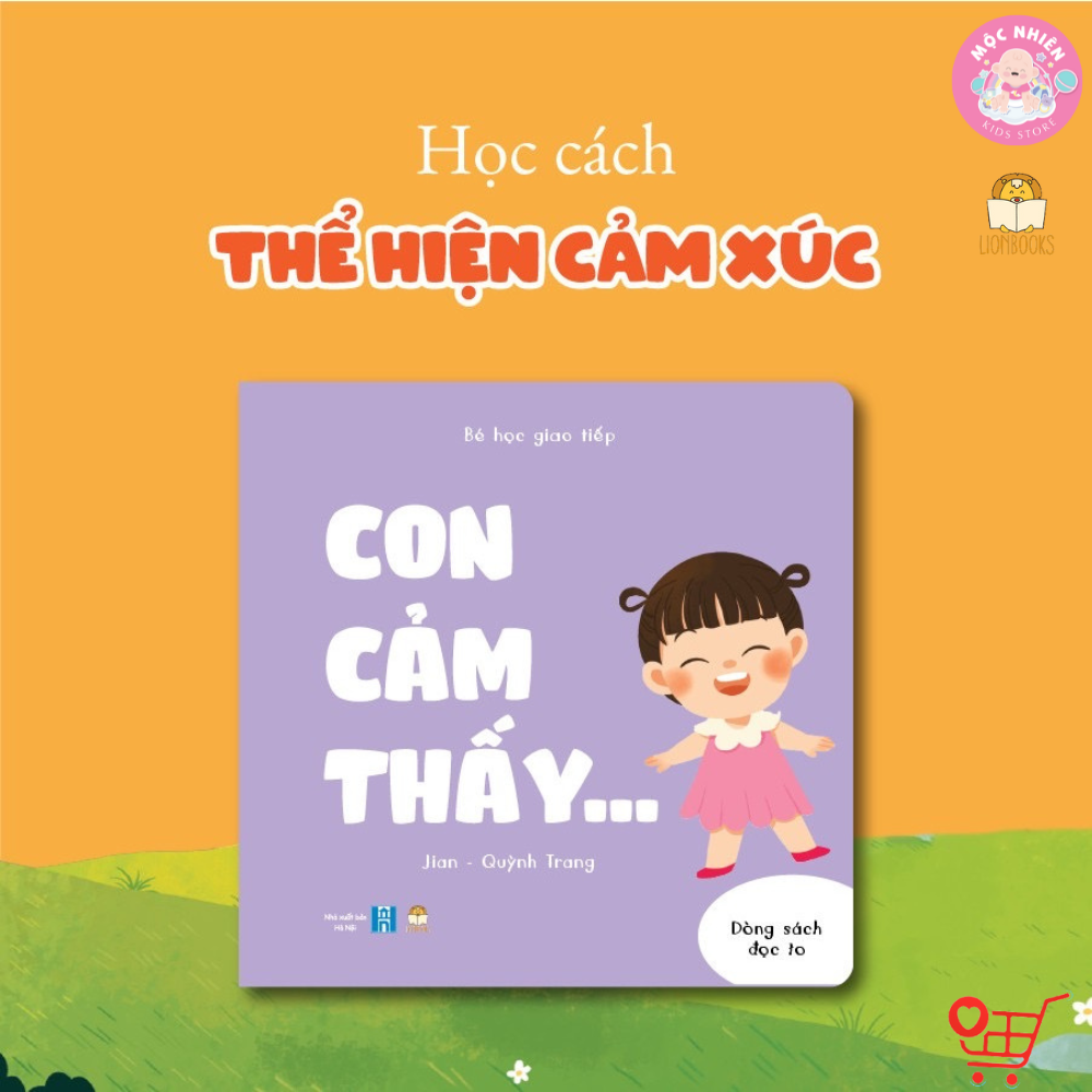 Sách - Bộ Bé Học Giao Tiếp 4 cuốn - Bồi cứng &amp; Song ngữ Việt - Anh - Lionbooks