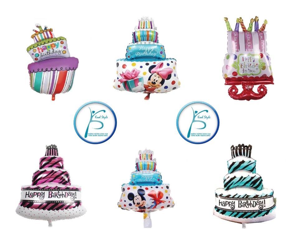 Bóng kiếng chủ đề bánh cupcake trang trí sinh nhật - Kool Style
