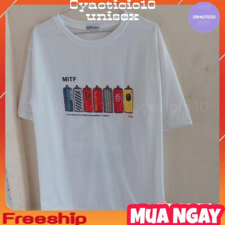 Áo tay lửng Off White Offwhite bình xịt unisex
