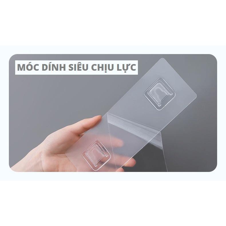 SIÊU CHẮC Kệ Chữ Nhật 2 Lớp Treo Tường Nhà Tắm Chịu Lực Có Móc Treo Tiện Dụng