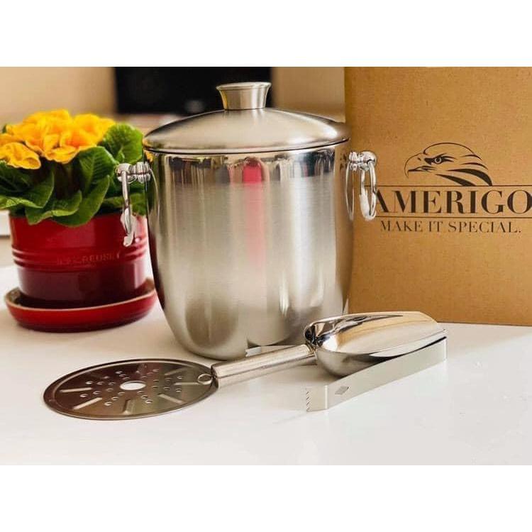 Xô Đá Amerigo, Xô Đựng Đá, Ướp Rượu Lạnh, Xô Ủ Rượu, Dung Tích 3L, Chất Liệu Thép Không Gỉ, Nhập Đức