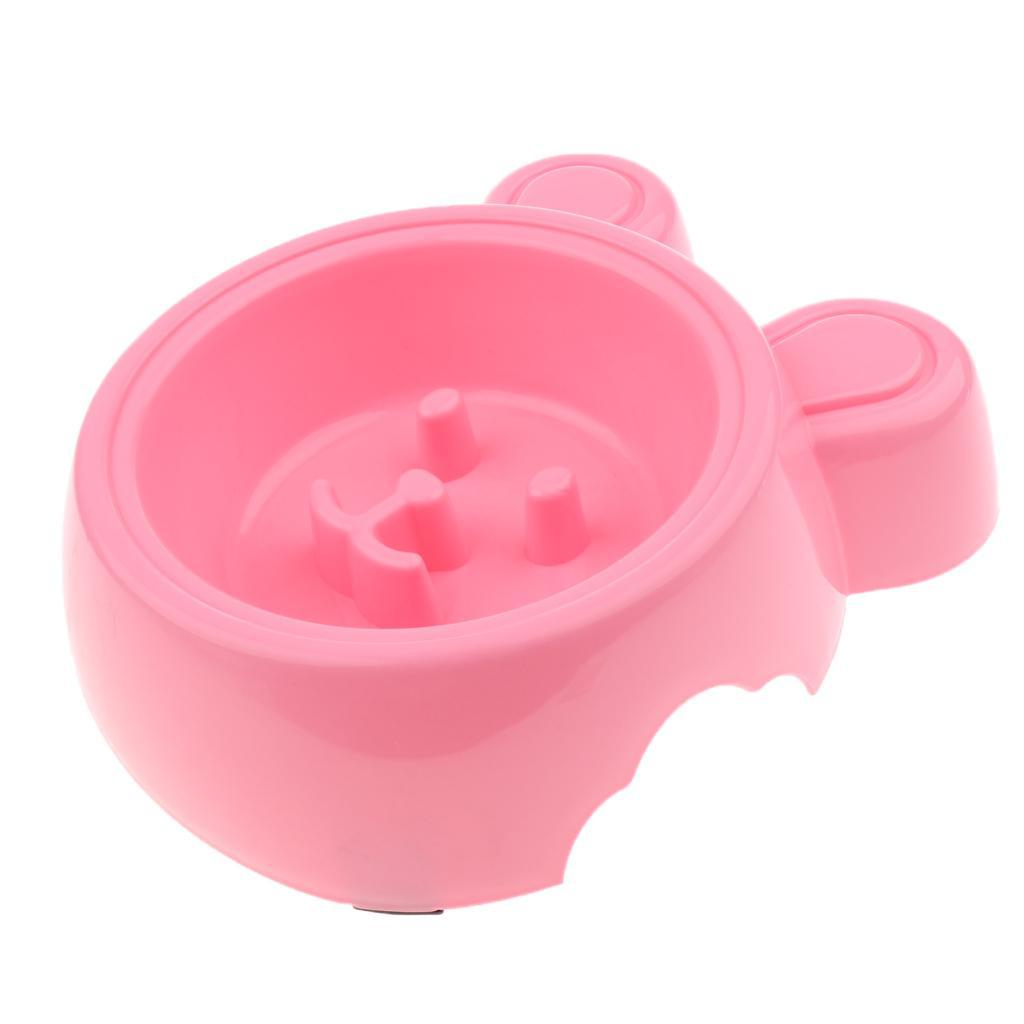 Pet Dog Cat Rabbit Slow Food Feeder Healthy Gulp Feed Dish Bowl