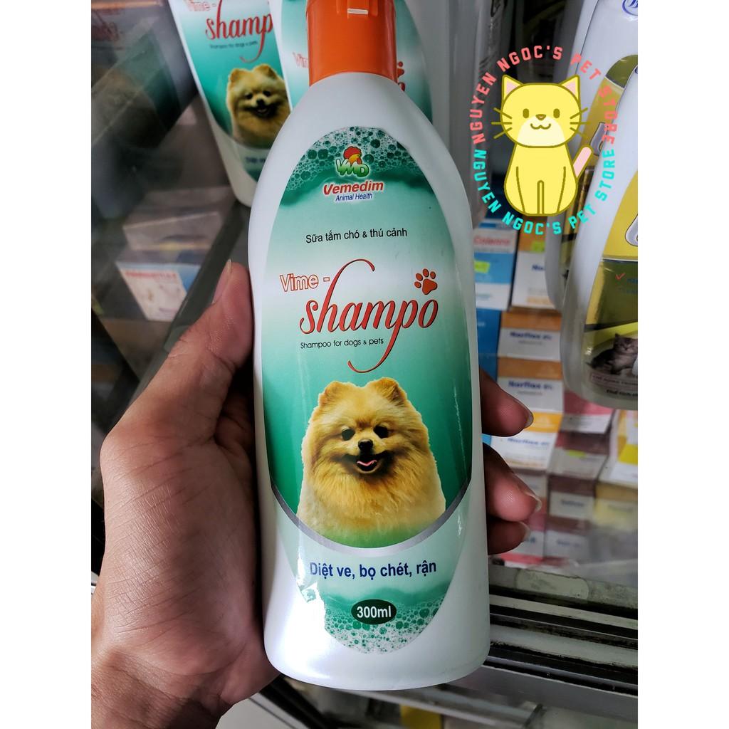 Vime Shampoo Vemedim - Sữa tắm ngăn ngừa ve rận, chấy, bọ chét cho chó mèo và thú cảnh chai 300ml