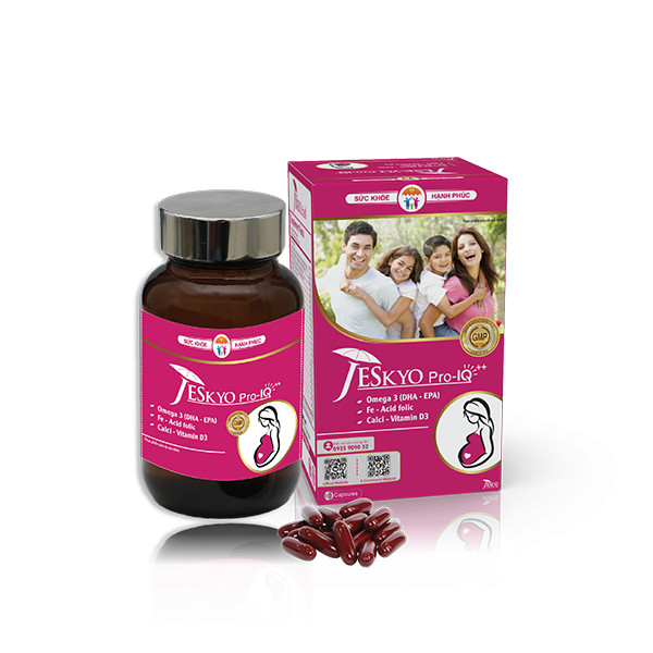 TPBVSK Viên bổ thai nhi Jeskyo Pro-IQ++ - Nguồn dinh dưỡng cần thiết cho phụ nữ có thai và cho con bú