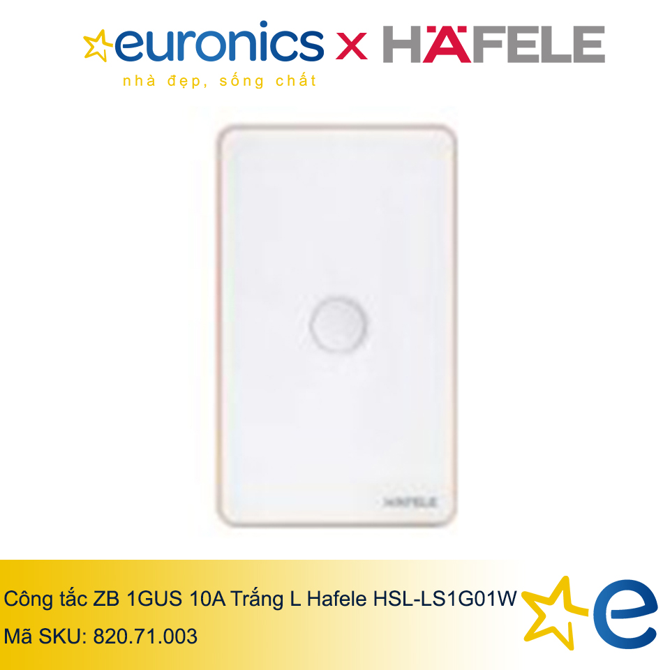 CÔNG TẮC ZB 1GUS 10A TRẮNG L HAFELE HSL-LS1G01W/820.71.003 - HÀNG CHÍNH HÃNG