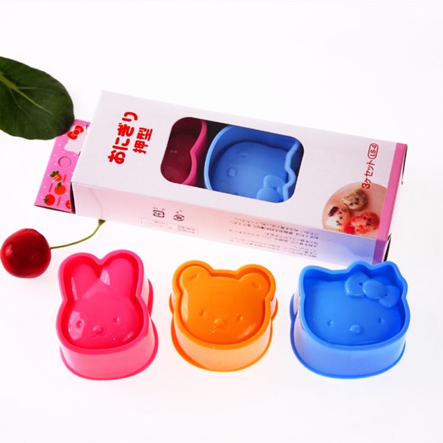 Set 3 Khuôn Làm Cơm Bento Cho Bé