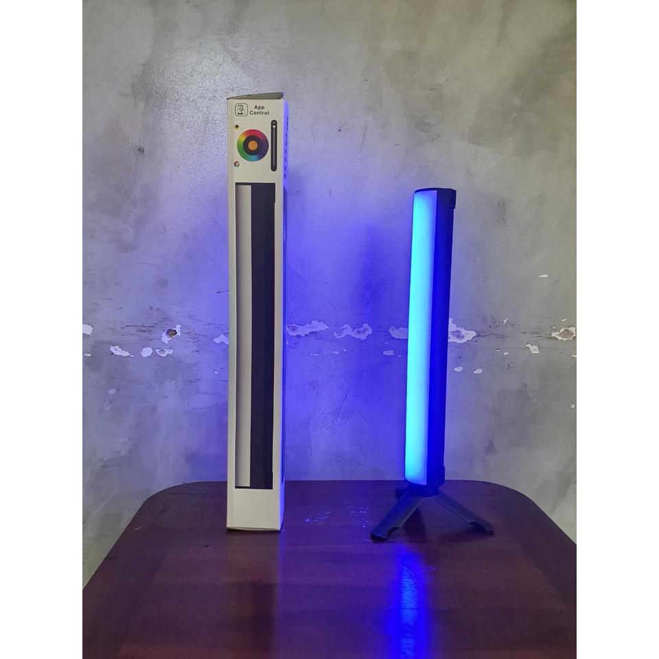 Thanh đèn Led M07 nháy theo nhạc RGB đa sắc bản cao cấp cảm ứng âm thanh dùng pin sạc dùng app tặng kèm chân tripod