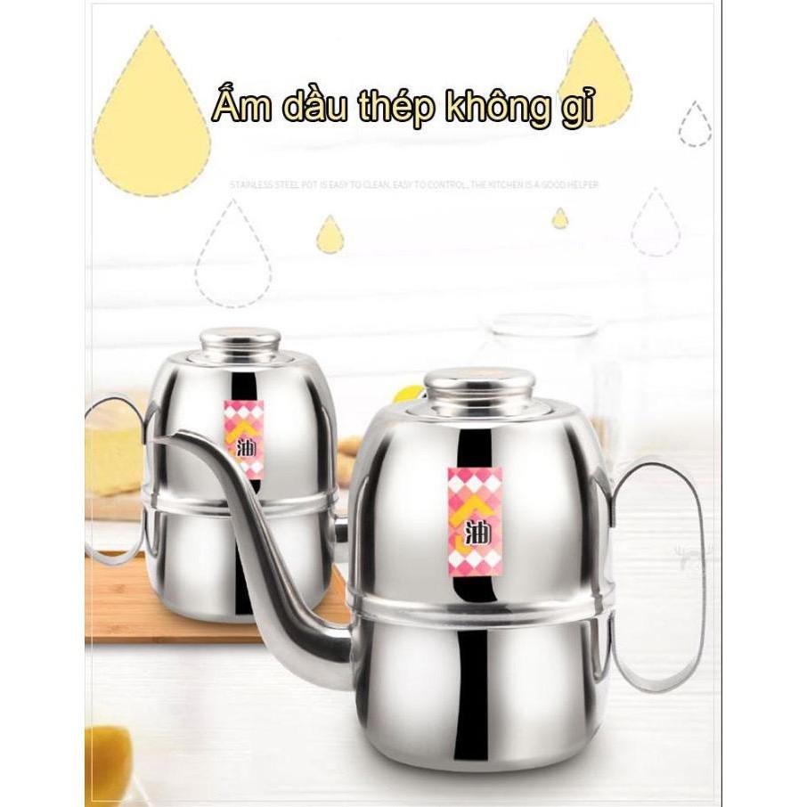 Bình đựng dầu nhà bếp thép không gỉ 660ml