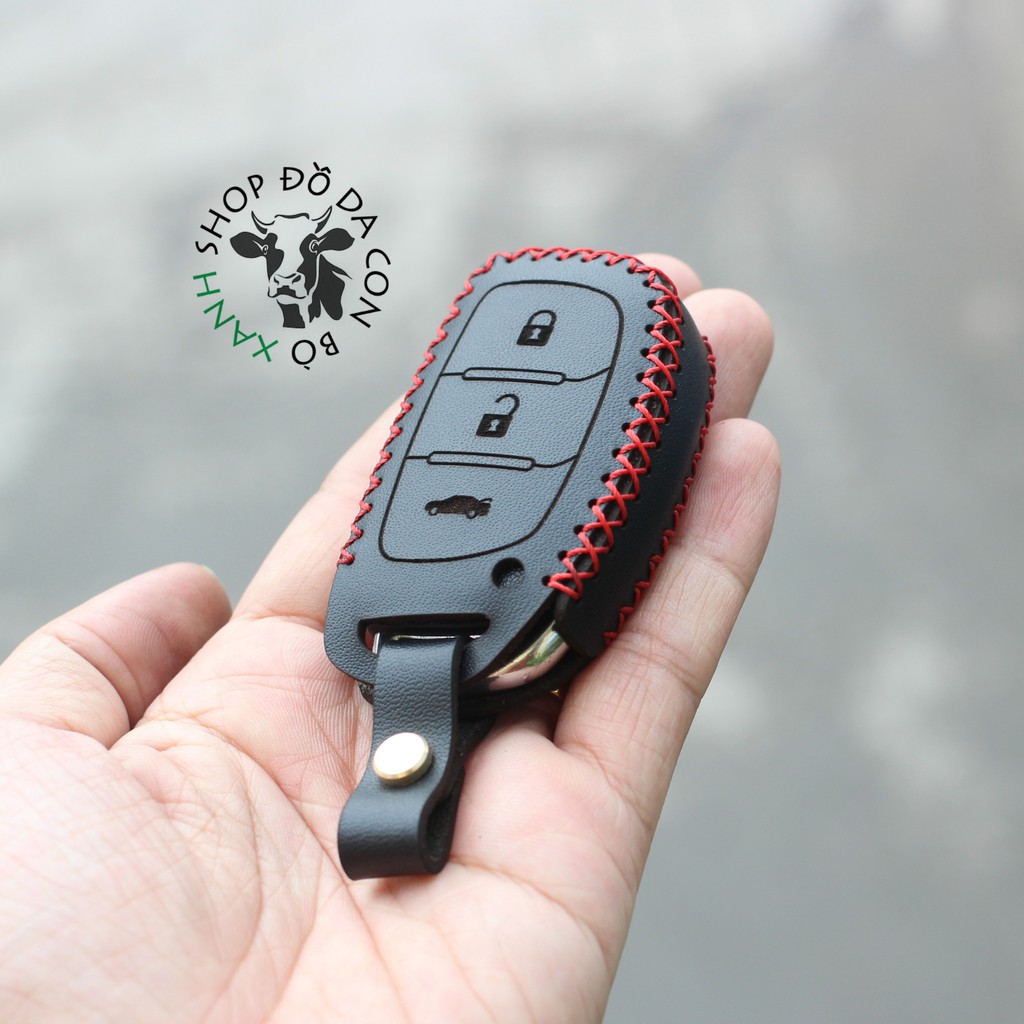 Bao Da dành cho chìa Khoá Hyundai Tucson, Elantra, Sonata Handmade Da Thật 008