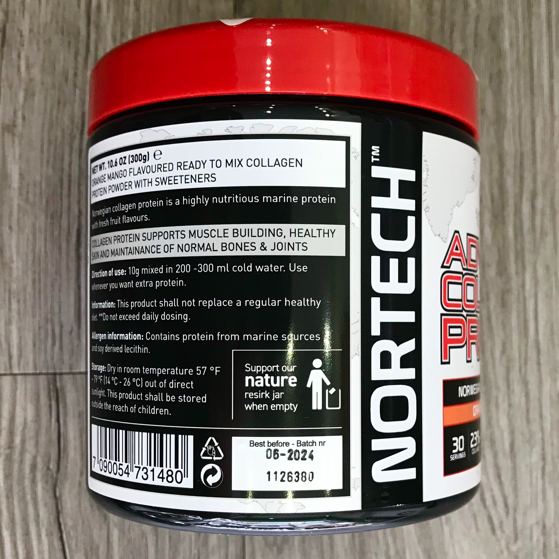 NorTech Advanced Collagen Protein (Hộp 300G), Bổ Sung Protein Thủy Phân Cá Hồi, 23%Collagen, Đẹp Da &amp; Ngăn Ngừa Lão Hóa