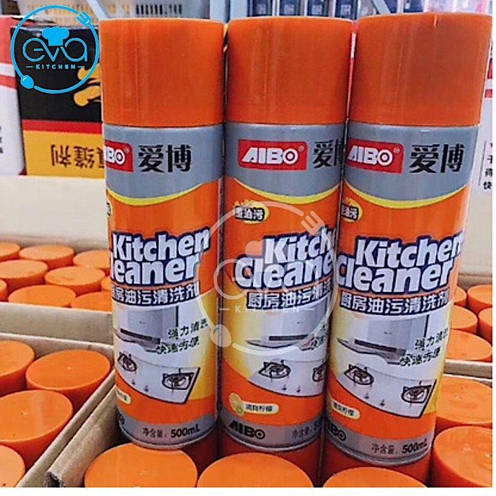Bình xịt bọt tuyết tẩy rửa siêu sạch mầu cam kitchen cleaner nhà bếp 500ml