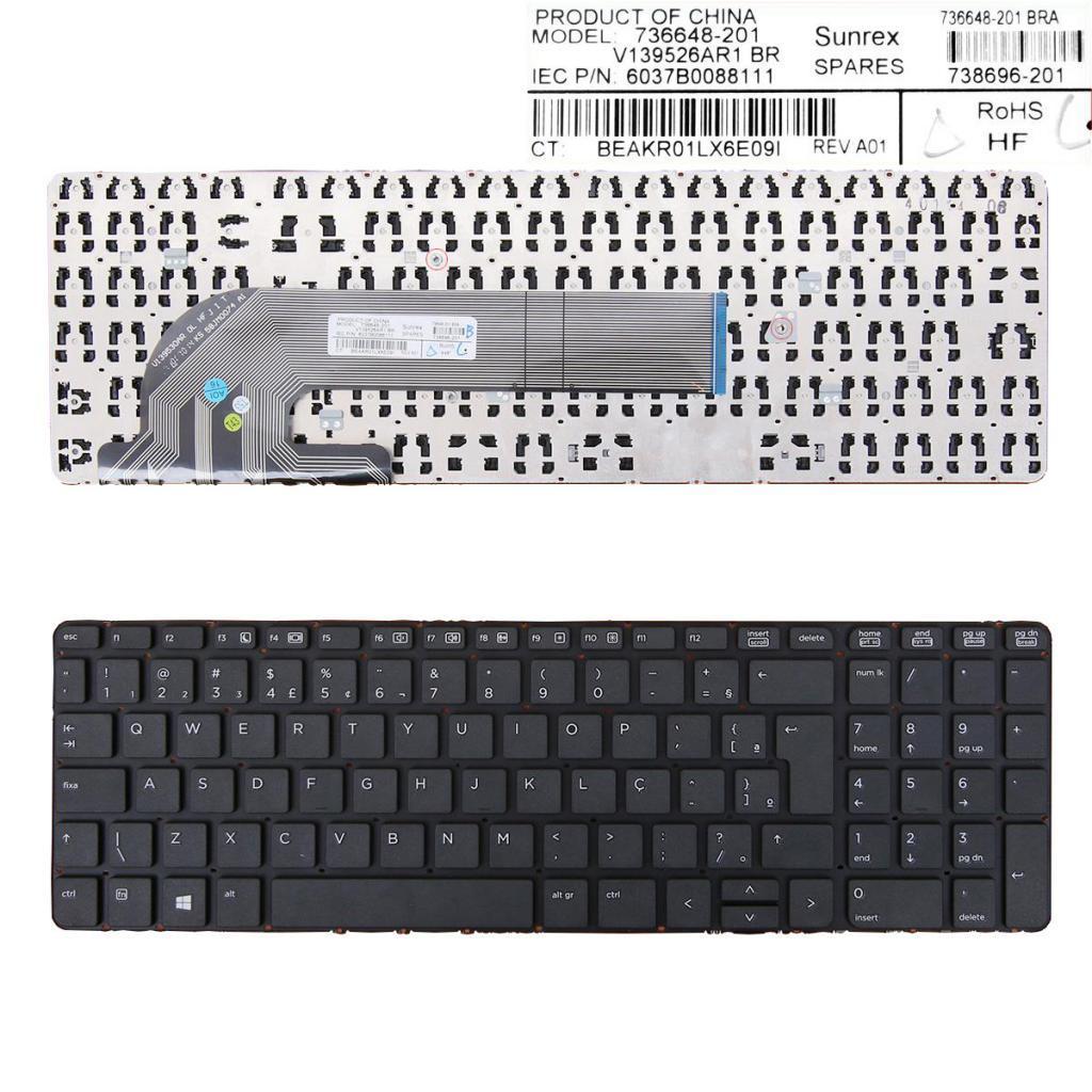 For HP Probook 450 G0 450 G1 455 G1 1Pc Portuguese Brazilian Layout Keyboard