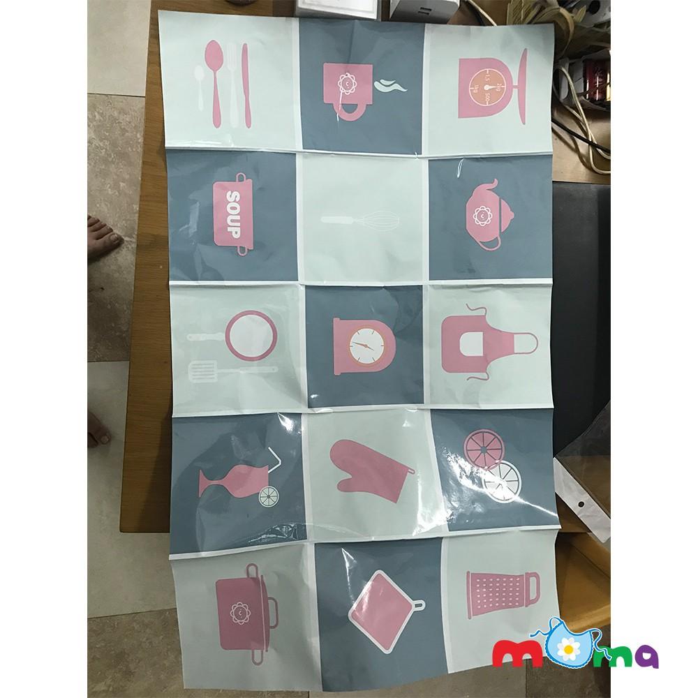 Miếng Giấy, Tấm Decal trang trí tráng nhôm dán tường nhà bếp cách nhiệt đa năng 75*45cm _HL011