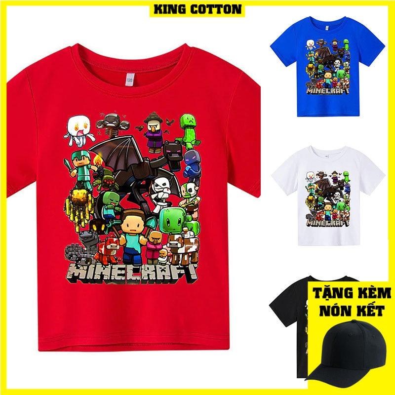 Áo thun trẻ em MINERAF, 4 màu, có size người lớn, Anam Store