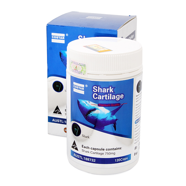 Thực phẩm chức năng Viên Sụn vi cá mập blue shark cartilage costar 750mg Úc