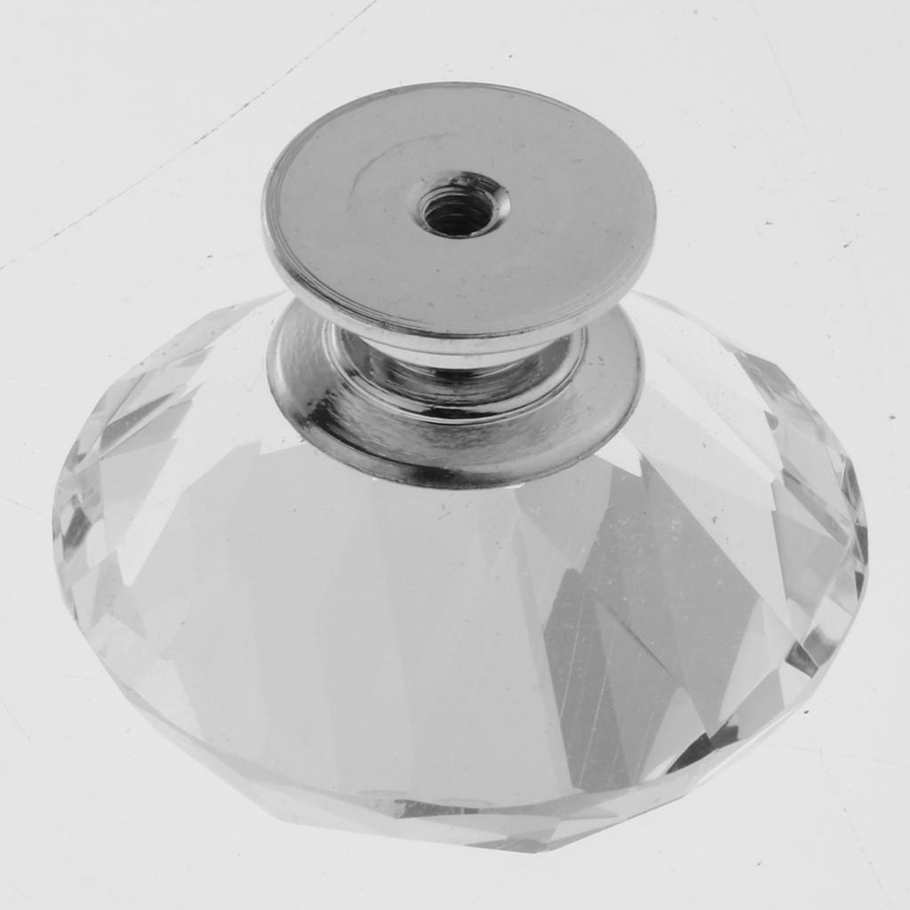10pcs Glass Diamond Door Knob Drawer Dresser Pull Handle Cabinet Hardware
