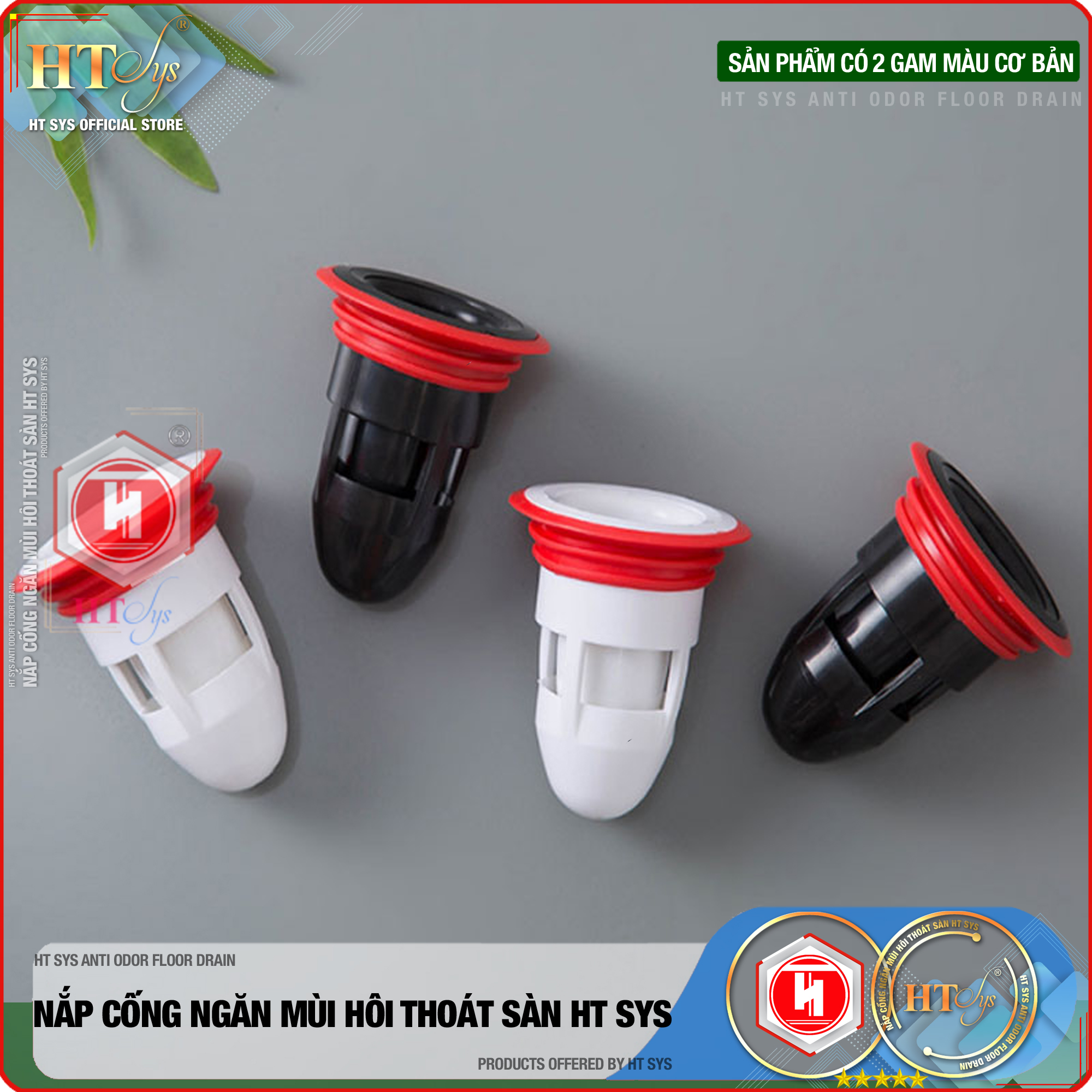 Phụ kiện ngăn mùi cống thoát nước nhà tắm - HT SYS - Ngăn mùi hôi - Ngăn nước trào ngược - Ngăn côn trùng xâm nhập