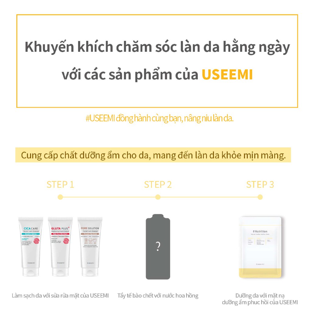 Mặt Nạ USEEMI Phục Hồi, Chống Oxy Hóa - Useemi Natural Healing Nutrition Mask