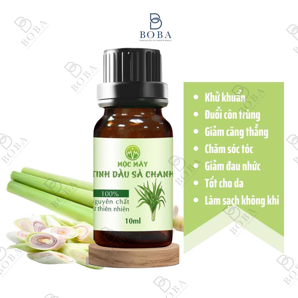 Tình Dầu Thiên Nhiên Thơm Phòng, Kiểm Soát Mùi,Thư Giãn, Giảm Stress, Khuếch Tán Hương Thơm Mộc Mây-Dung Tích 10ml - bobashop