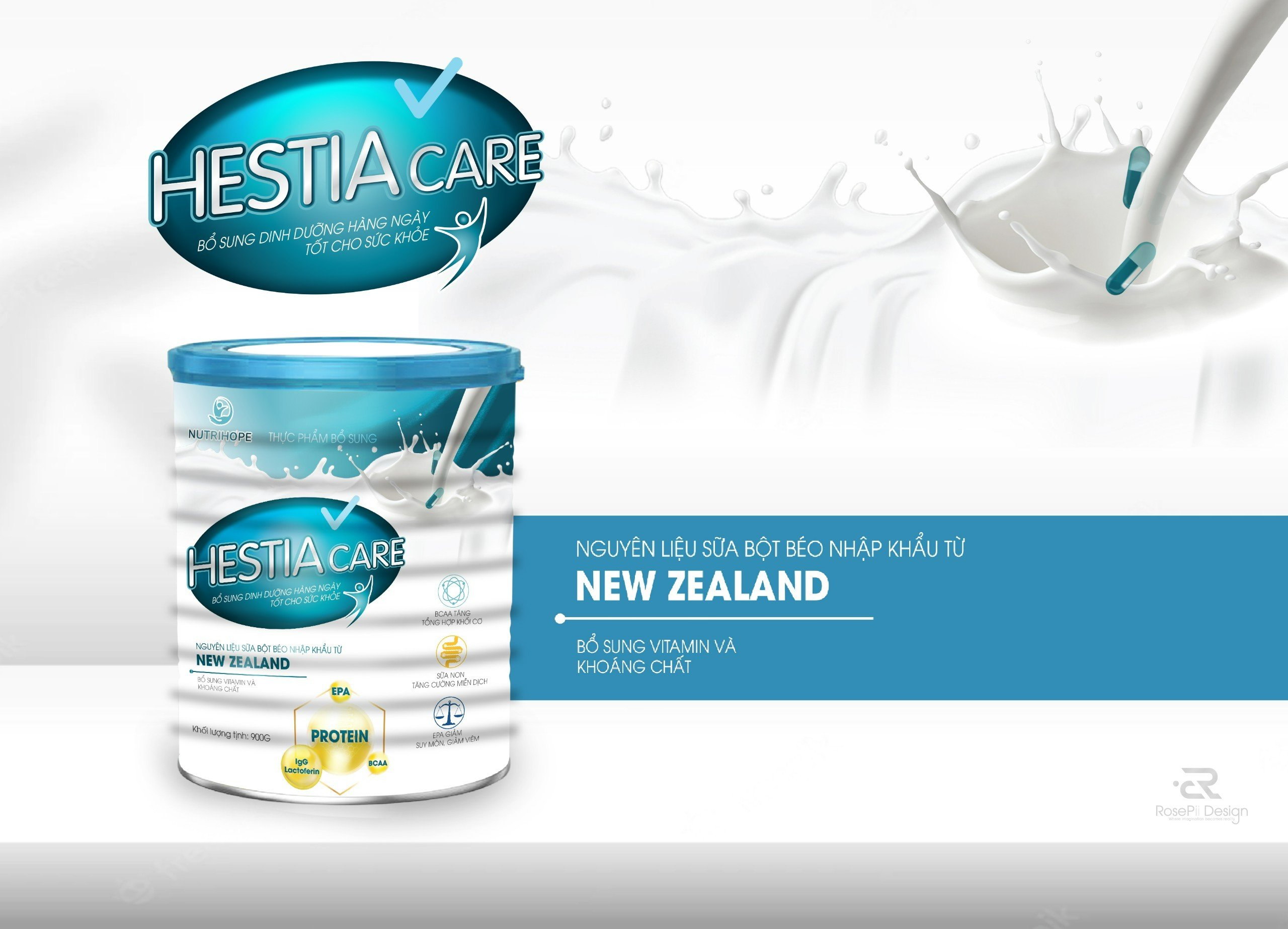 Sữa Hestia Care 900g tốt cho bệnh nhân ung thư, tăng cường sức khỏe trước và sau phẫu thuật, người xạ trị, hóa trị