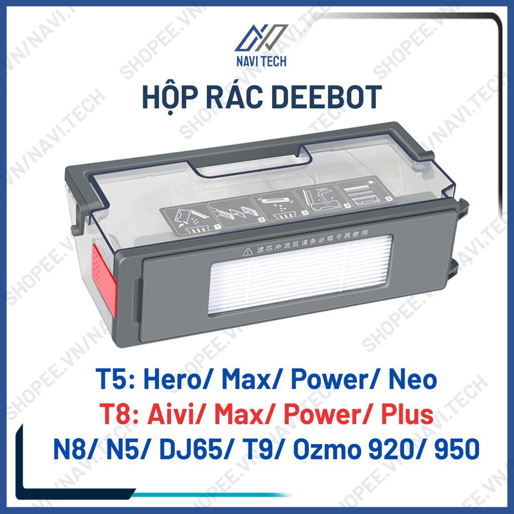 Hộp bụi, hộp rác dành cho Robot hút bụi Deebot T5/T8/T9/N8/N5/DJ65/Ozmo 920/950