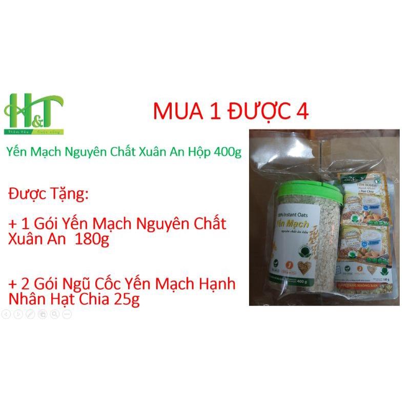 Yến Mạch Nguyên Chất Túi 400g Xuân An( Tặng gói YM 180g)