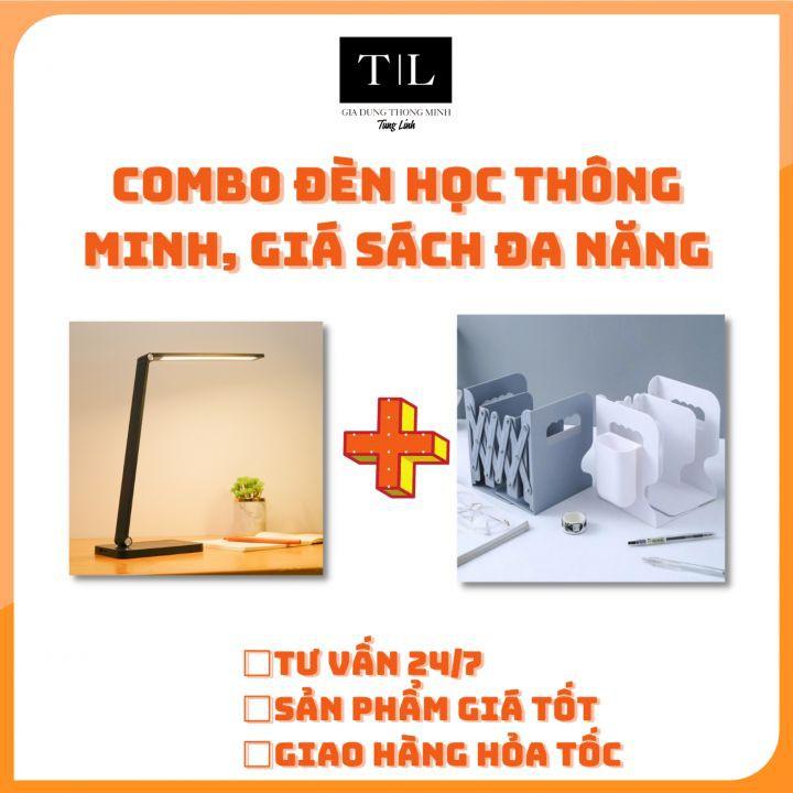 Đèn học cảm ứng và giá sách gấp gọn - Sạc Không Dây cảm ứng tiết kiệm năng lượng 5 chế độ đèn bảo vệ