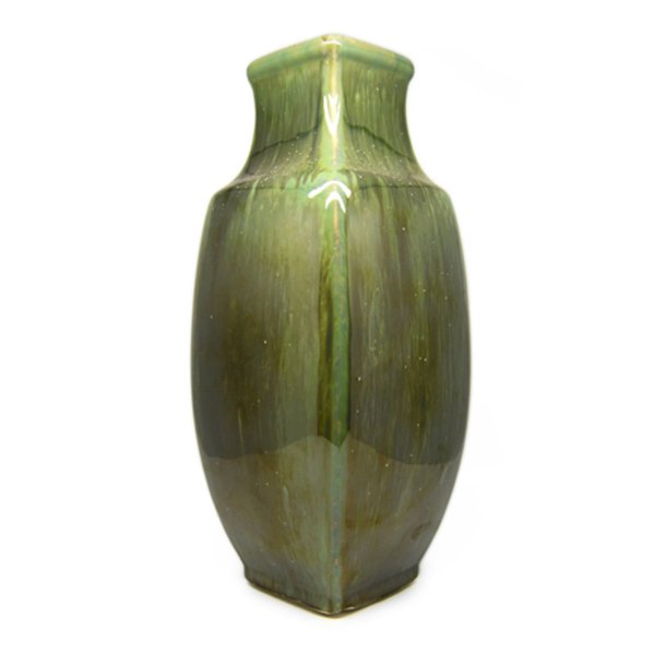 Bình hoa 4 cạnh đại   Đông Gia-màu men hỏa biến tự nhiên  xanh crystal 14 Rafferty Vase