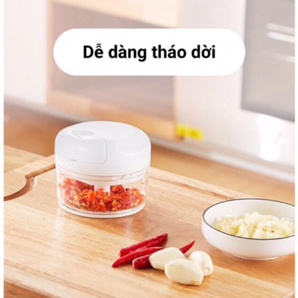 Dụng Cụ Xay MẪU MỚI TRỤ TRÒN - Cối Xay Tỏi Ớt V615 - Rút Dây